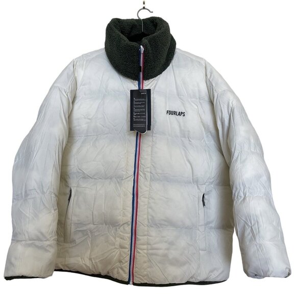 Fourlaps Womens Polar Quilted Sherpa Jacket Bomber Green Reversible Deep Pile - Picture 5 of 14